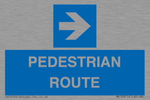 PEDESTRIAN ROUTE - right arrow